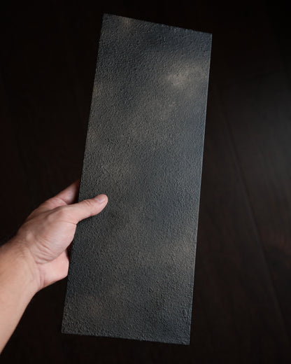 長方形角盤・黒蒔地 / 40cm