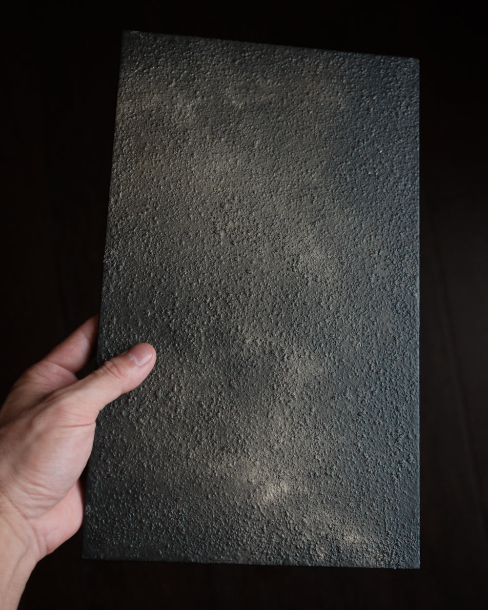 長方敷板・黑蒔地 / 32cm