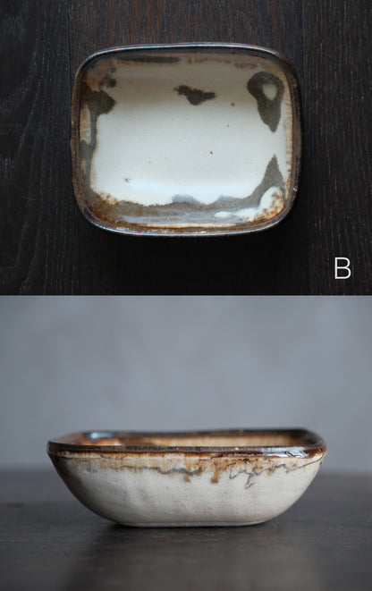 「練上」方形缽